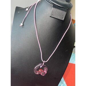 New, never worn, blue and varied purple color crystal  pendant from Liuligongfan